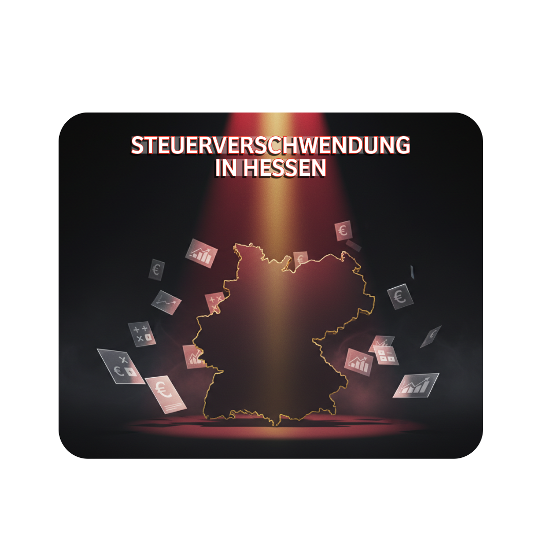 Titelgrafik Steuerverschwendung in Hessen