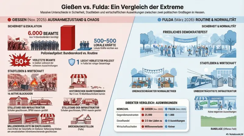 Infografik: Gießen vs. Fulda im Vergleich